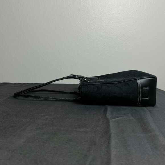 COACH Signature 6090 Black Jacquard Leather Lunch Tote Bag - Picture 6 of 11